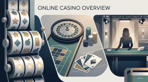Generic casino game library with slot reels, roulette and live dealer motifs